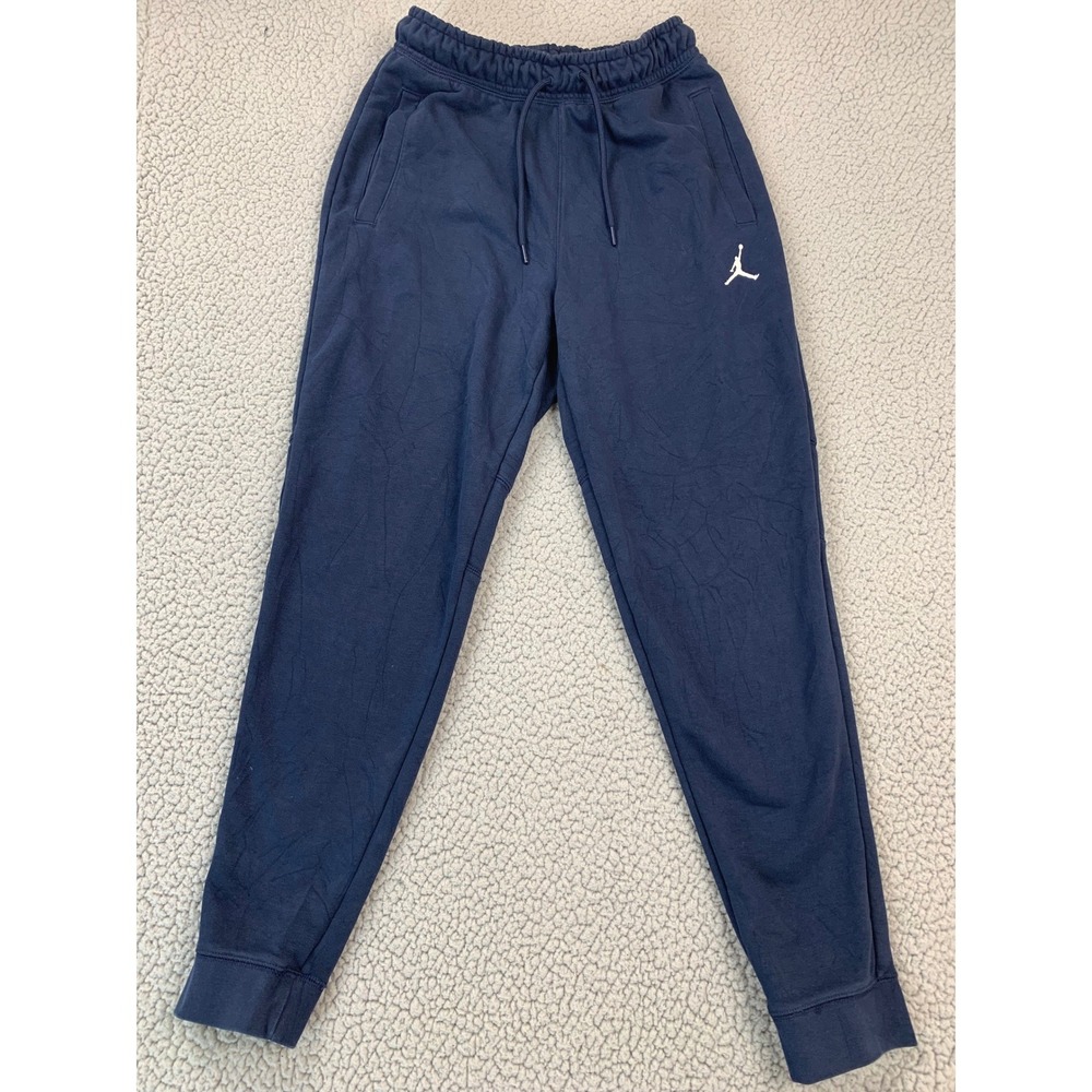 Jordan Sweatpants Mens Small Navy Blue Jumpman Fleece Joggers‎ CV8347-419